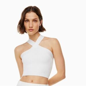 Aritzia Sculpt Knit Criss Cross Cropped Tank